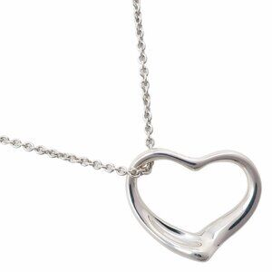 TIFFANY&Co. Open heart Necklace Elsa Peretti Silver925 heart 4.7g Women